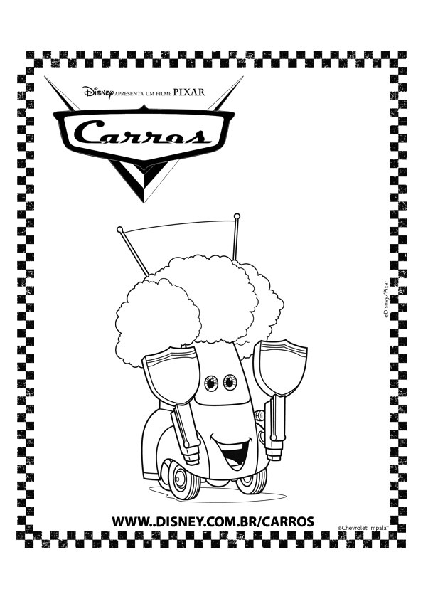 Kidsnfun Kleurplaat Cars (Pixar) Guido